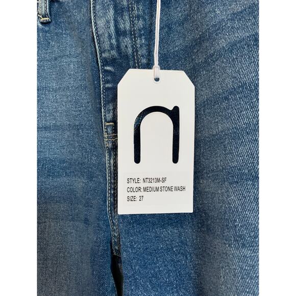 Nature Denim NWT high rise cuffed distressed mom jeans 4/27 - Picture 9 of 10